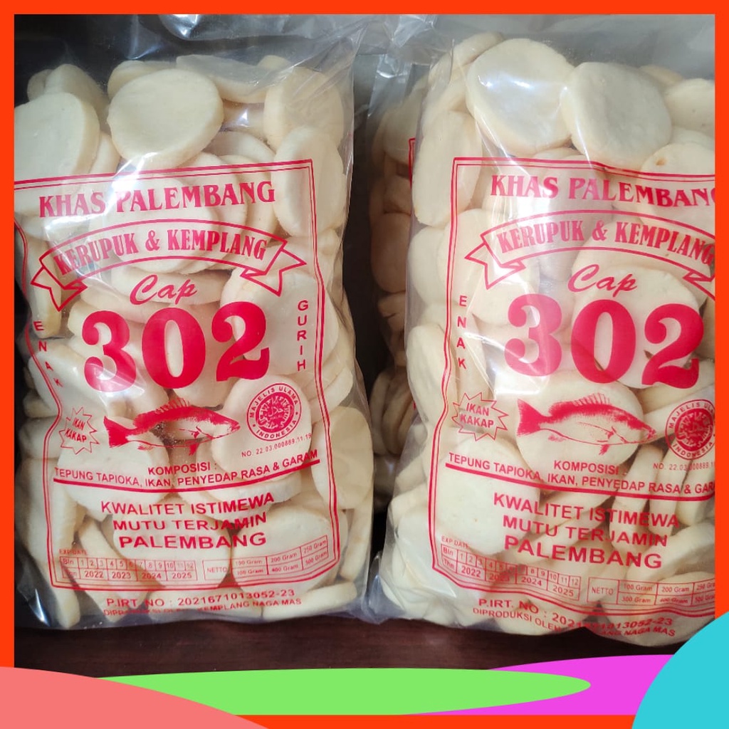 

KEMPLANG KERUPUK PALEMBANG CAP 302 IKAN KAKAP SUPER 500 GRAM