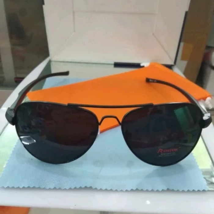 kacamata minus hitam aviator sport pria