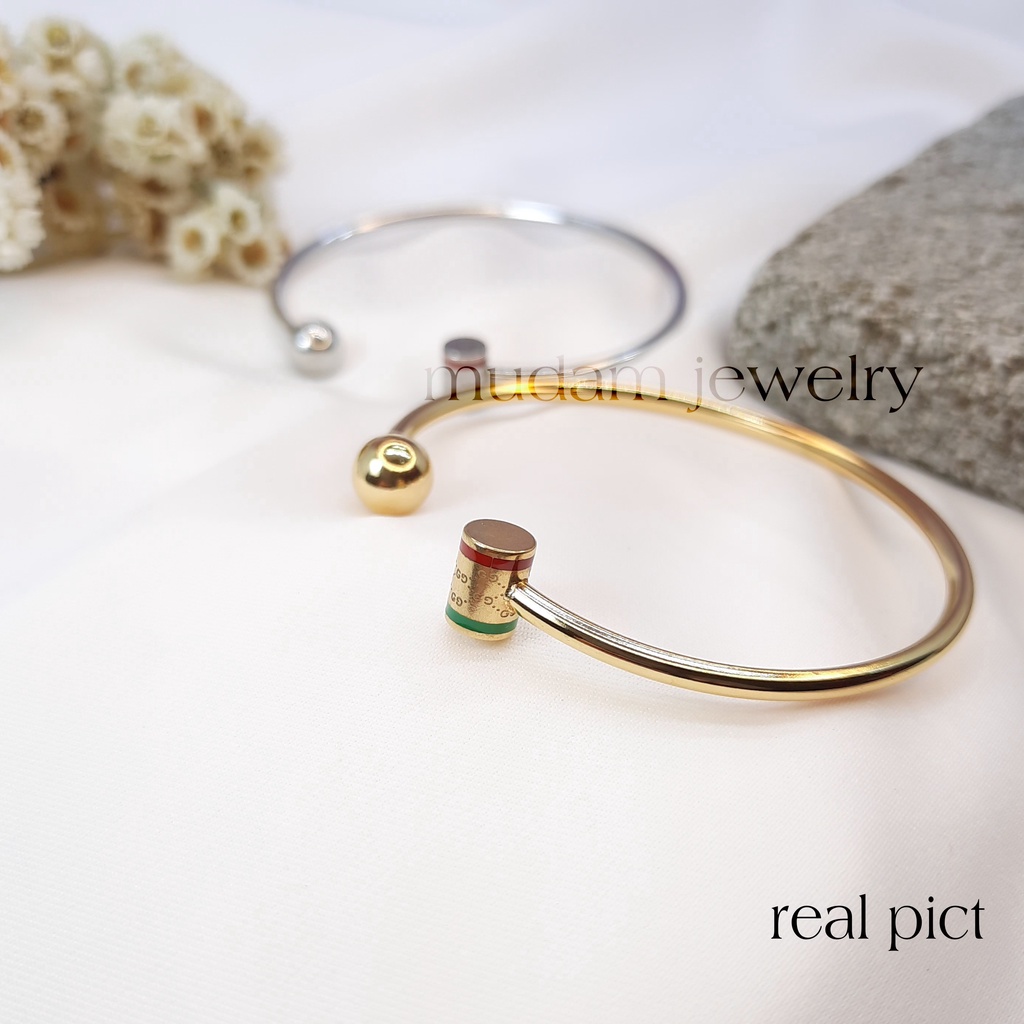 Gelang Lentur Gc Model Tube dan Ball Tersedia Warna Rose Gold, Gold dan Silver