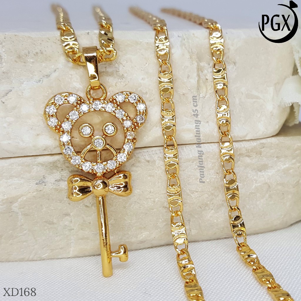 PGX Kalung Wanita Xuping Aksesoris Fashion Perhiasan Lapis Emas XD168