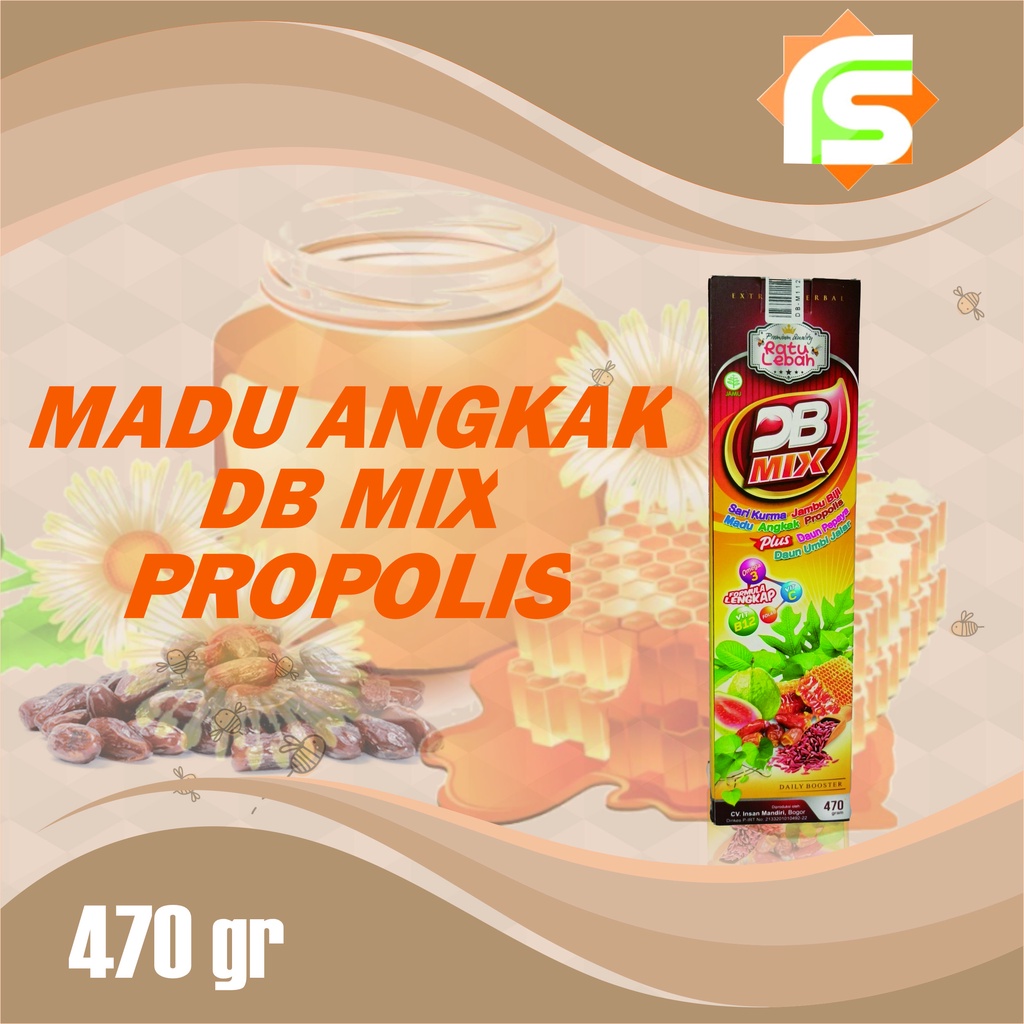 

Madu Angkak DB MIX Ratu Lebah Sari Kurma JAmbu Biji Plus Propolis 470gr-Menurunkan Demam Menaikkan Trombosit