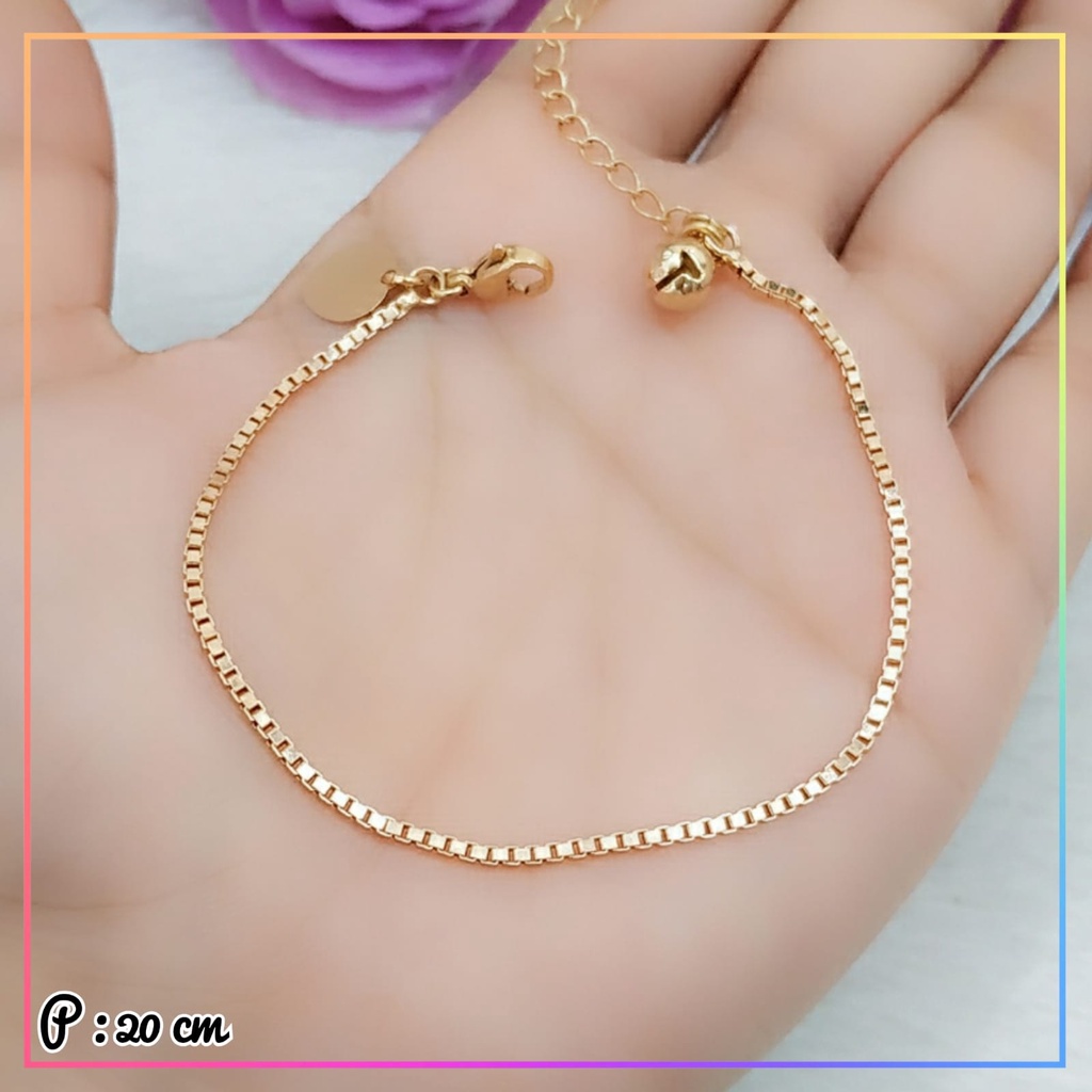 Gelang xuping ori gelang dewasa jurai polos bahan premium perhiasan wanita lapis emas gold GL 188