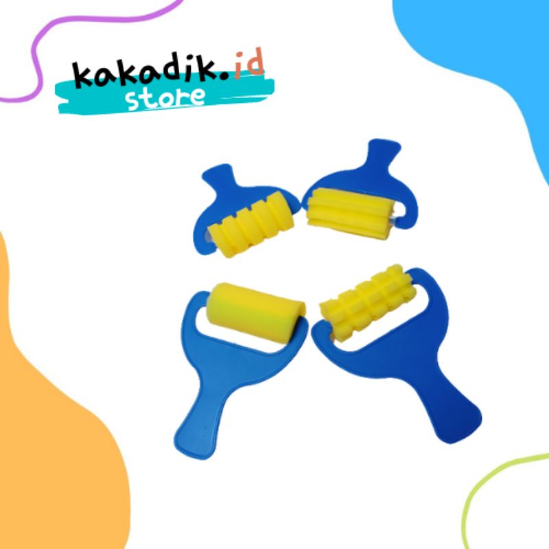 

Kuas Spon Roller / Sponge Roller Stamp / Stempel Lukis / Mainan Edukasi