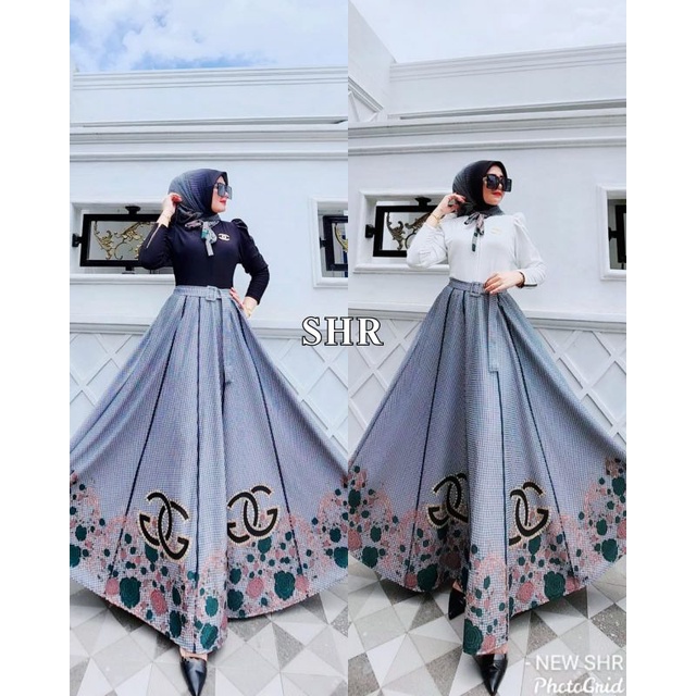 NEW MAXY DRESS SCUBA MIX KAOS RAJUT BY SYAHIRA