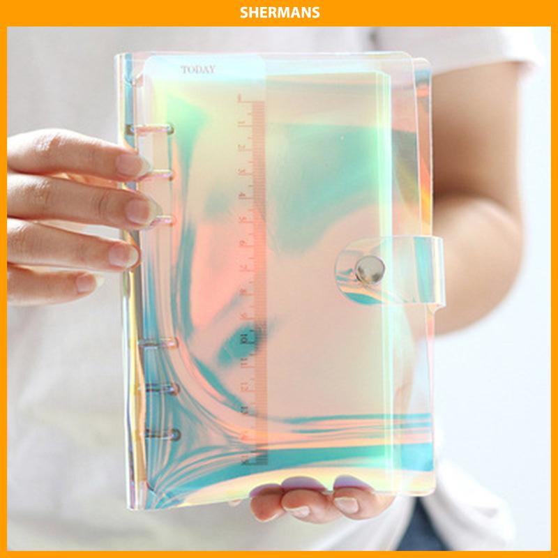 

[Ready Stock❤️]A6/A5 Clear Soft PVC Notebook Binder Cover Planner 6-Ring Loose-Leaf Folder Stationary sherman