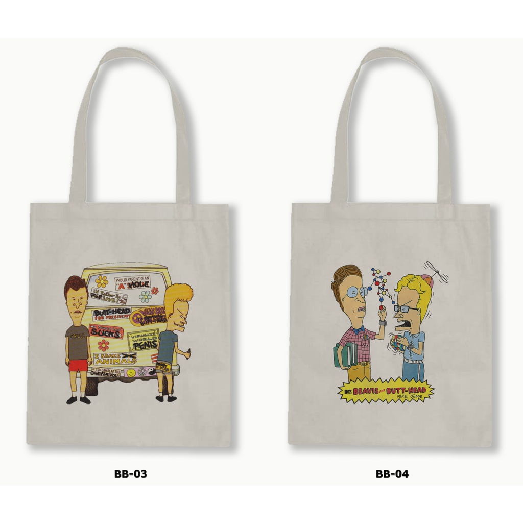 TOTE BAG BLACU - BEAVIS AND BUTT-HEAD / MTV