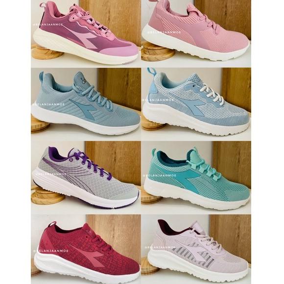 Sepatu Diadora Wanita Pink Blue Grey Original • TGU.18Oc22т