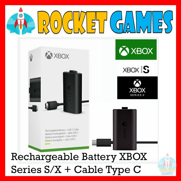 Baterai Xbox Rechargeable Battery Xbox Series X S Controller + Cable Type C