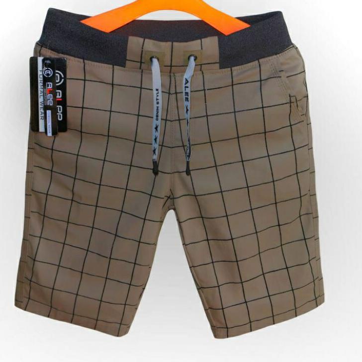 Terbaik CELANA PENDEK PRIA TARTAN KOLOR RIP PINGGANG KARET