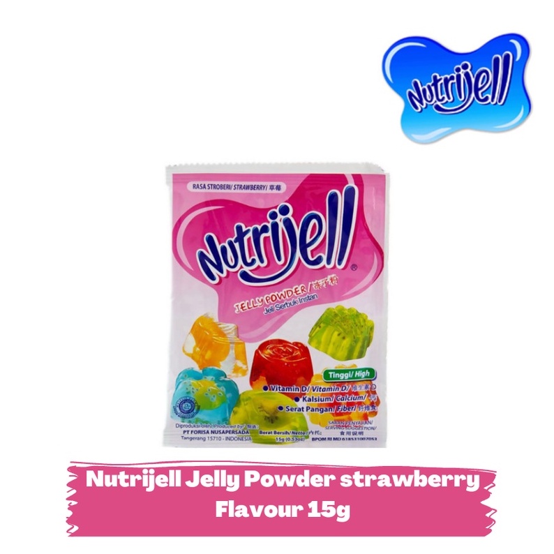 

NUTRIJELL STROBERI/ STRAWBERRY FLAVOUR JELLY POWDER 15g