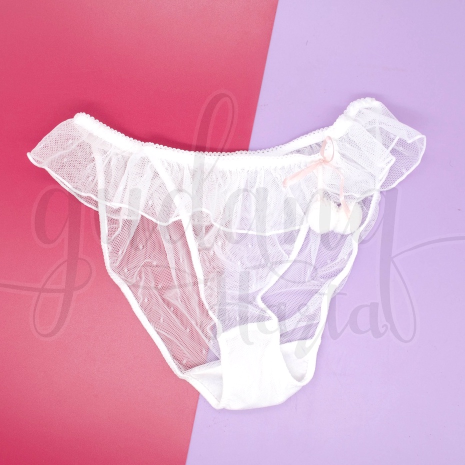 Celana Dalam Wanita Motif Pompom Lace Fashion Undeware Polos Renda GH 102002