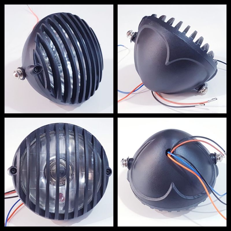 REFLEKTOR LAMPU DEPAN CB100 PESEK BESAR TRALIS 6 INC-LAMPU REFEKTOR DEPAN CB 100 BESAR-PESEK CROME-B