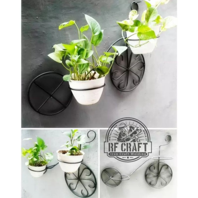 HIASAN DINDING STANDING POT SEPEDA RAK BUNGA DINDING / RAK BUNGA SEPEDA
