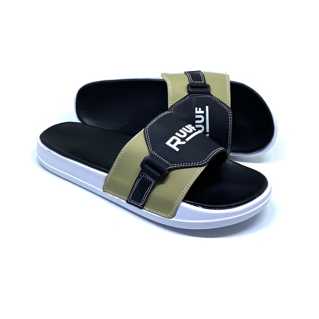 Ruuf - 0809 SS Sandal Slide Pria - Black Combination