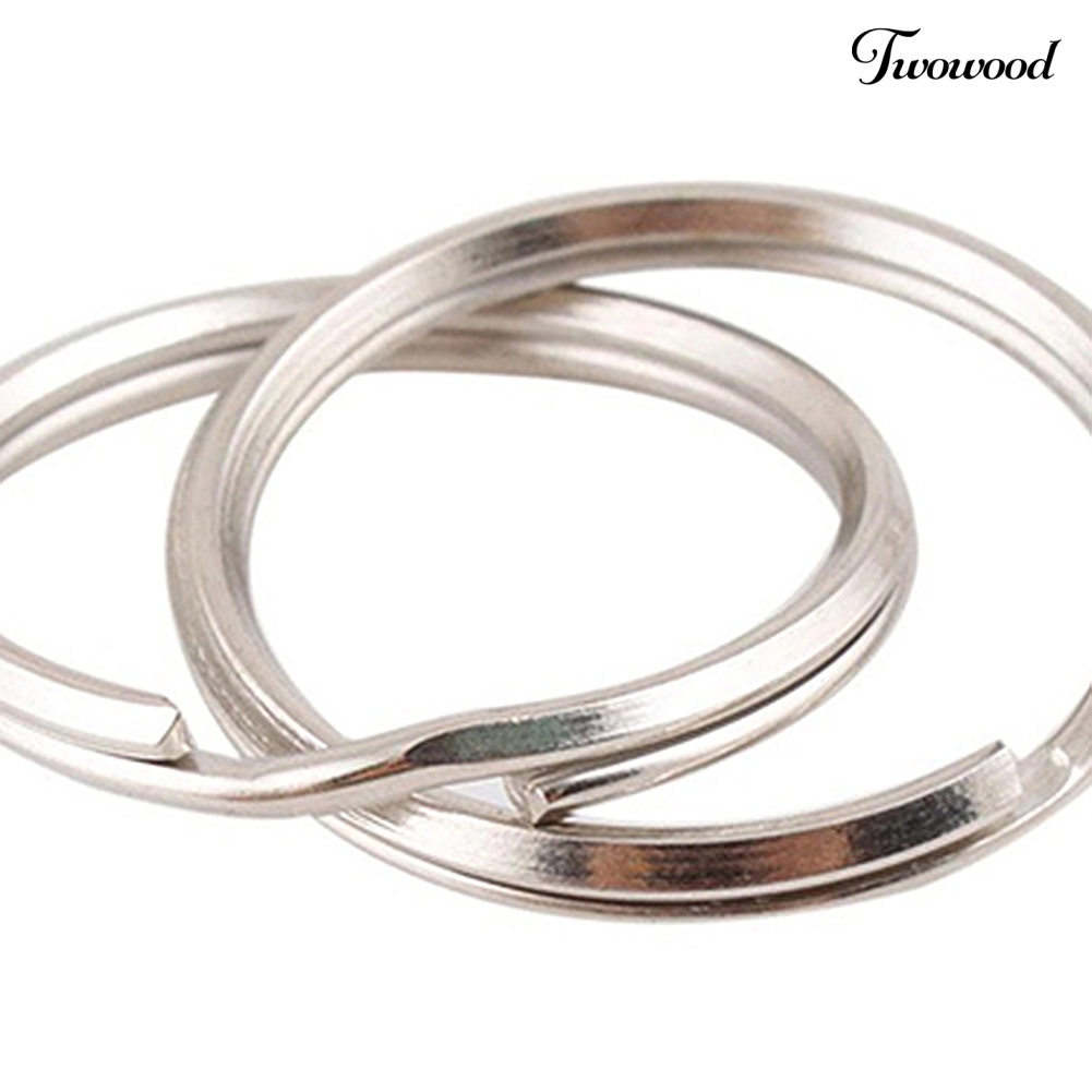 Twowood 25Pcs Ring Gantungan Kunci Diameter 25mm Bahan Metal