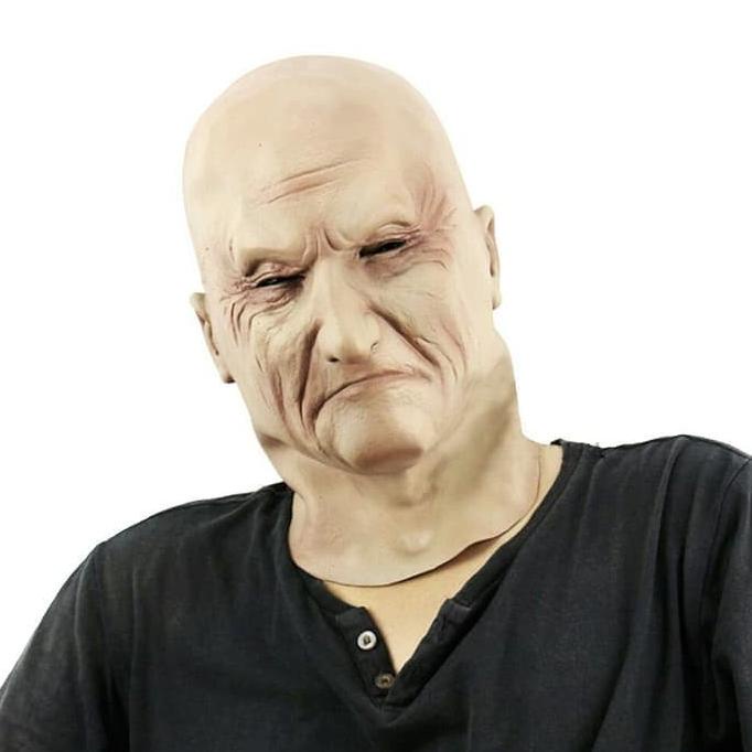 Topeng pria seram prank horror full latex