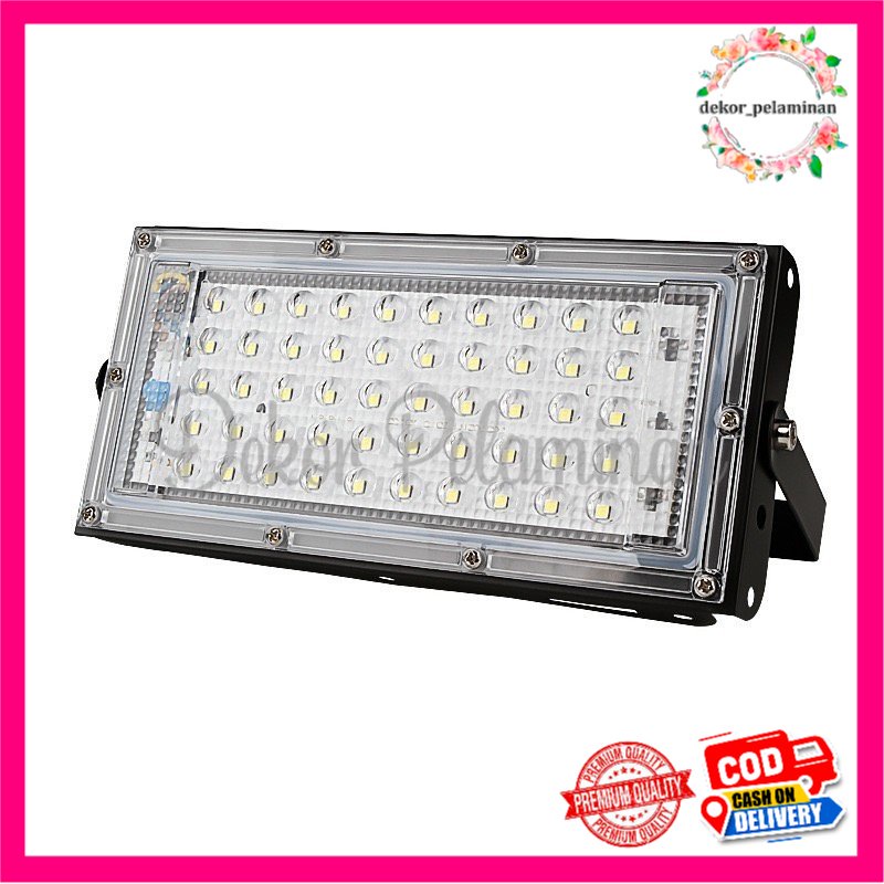 GROSIR BUNGA PELAMINAN - LAMPU SOROT FLOOD LIGHT LED 50W TANPA REMOT - DEKORASI PERNIKAHAN - OUTDOOR