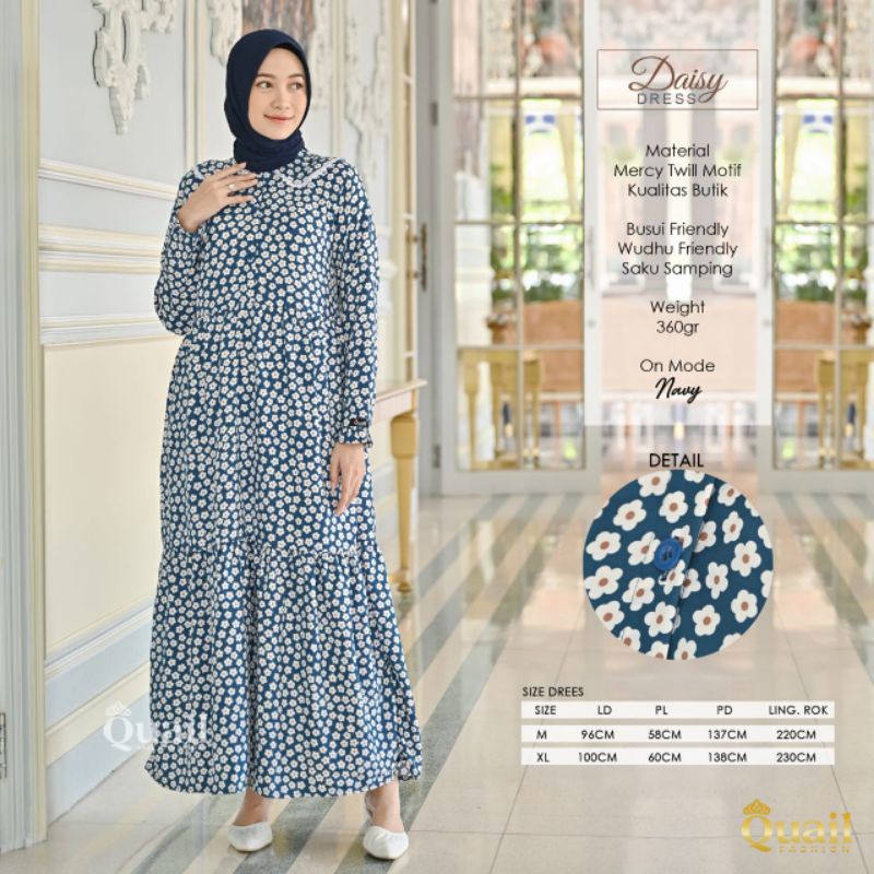 Gamis Wanita fashion muslimah / Daisy Dress by Quail