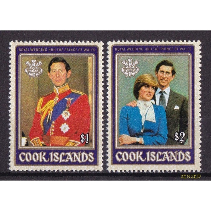 

0548 Perangko Cook Islands 1981 Royal Wedding 2v Mnh