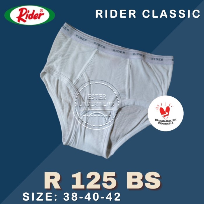 Celana Dalam Pria Rider Classic R 125B 100% combed cotton ISI 1Pcs