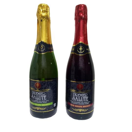 

Laku keraz--PREMIER SALUTE RED GRAPE | WHITE GRAPE DRINK 750ml | SPARKLING