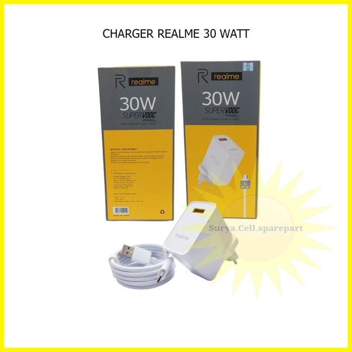 Charger Type c 30 Watt Rlm 7 Pro For Reno 4 Fast Charging Type C 30W