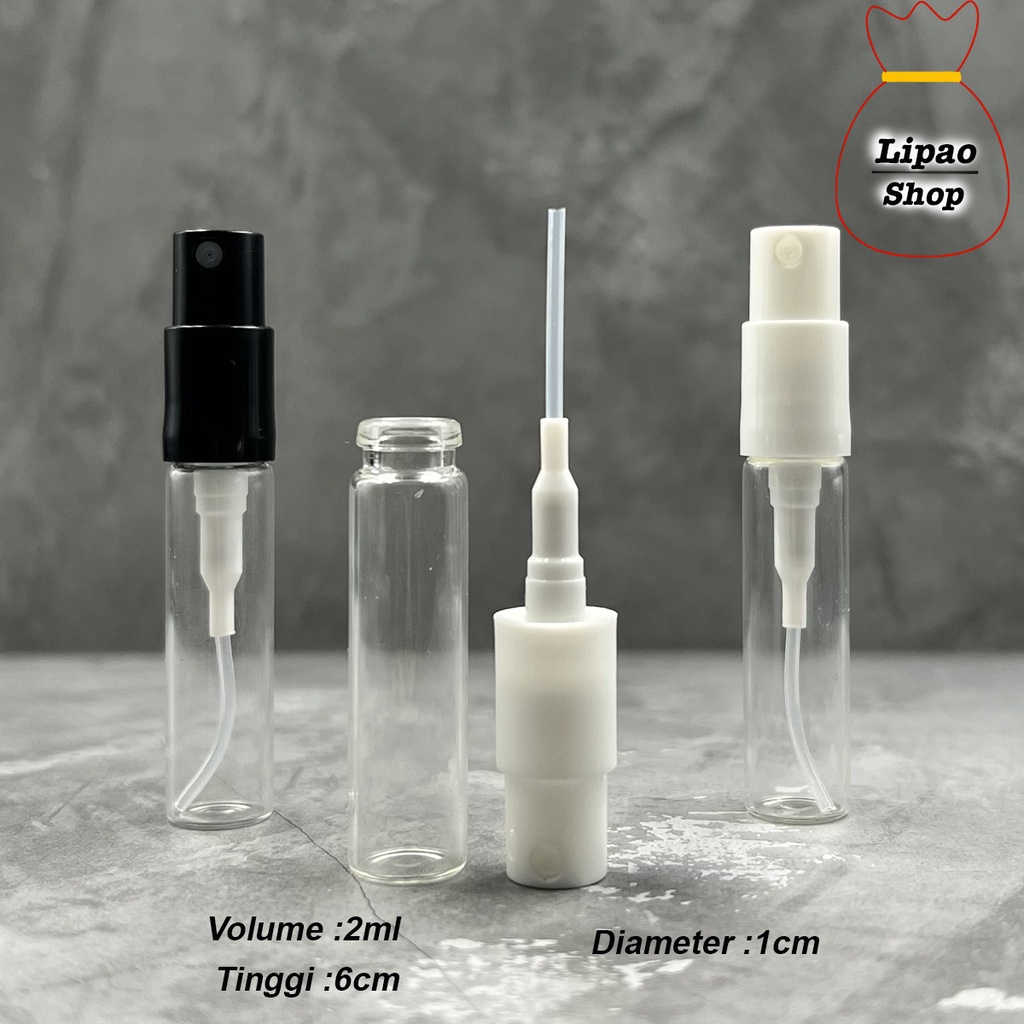 Botol Vial 2ml Perfume Sample / Parfum Spray Pump Kosong Botol Kaca