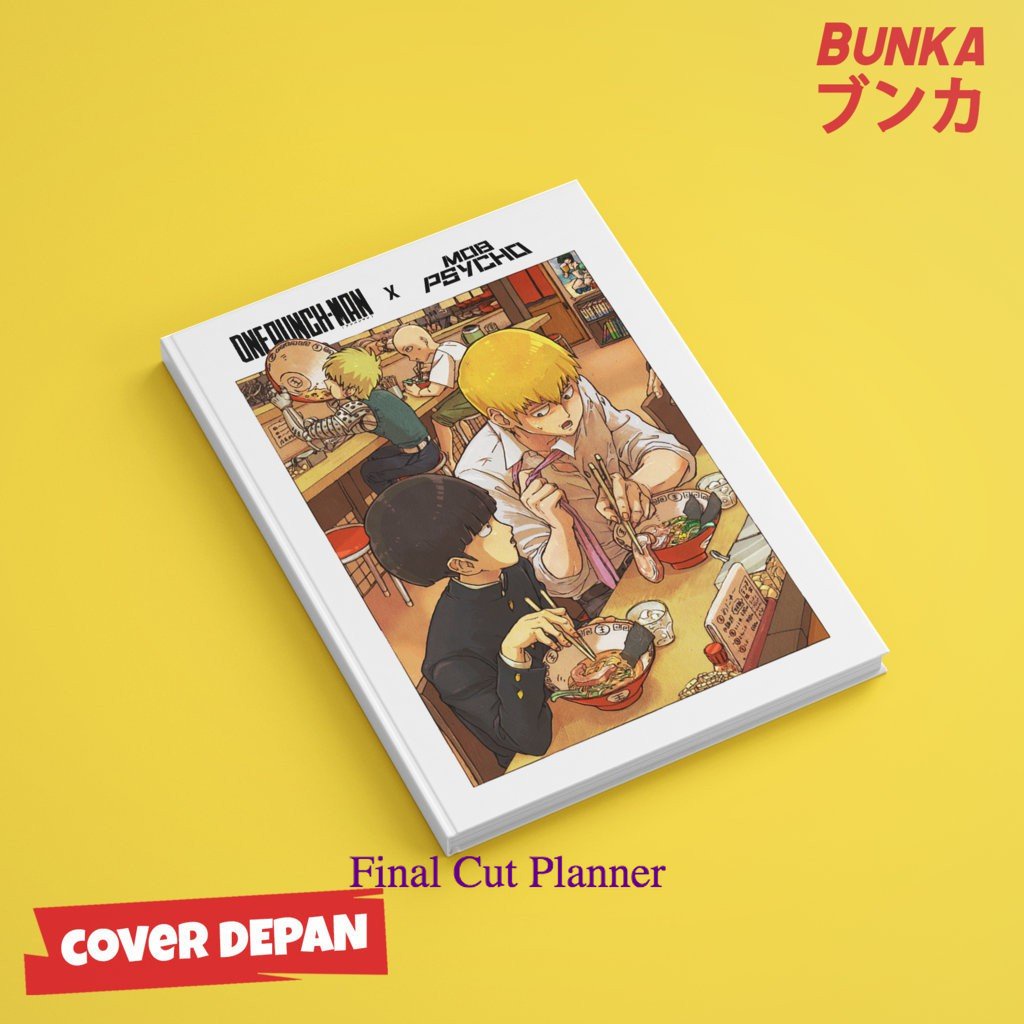 

Notebook Anime One Punch Man X Mob Psycho Hardcover A5 Buku Tulis Catatan Note Agenda Planner .