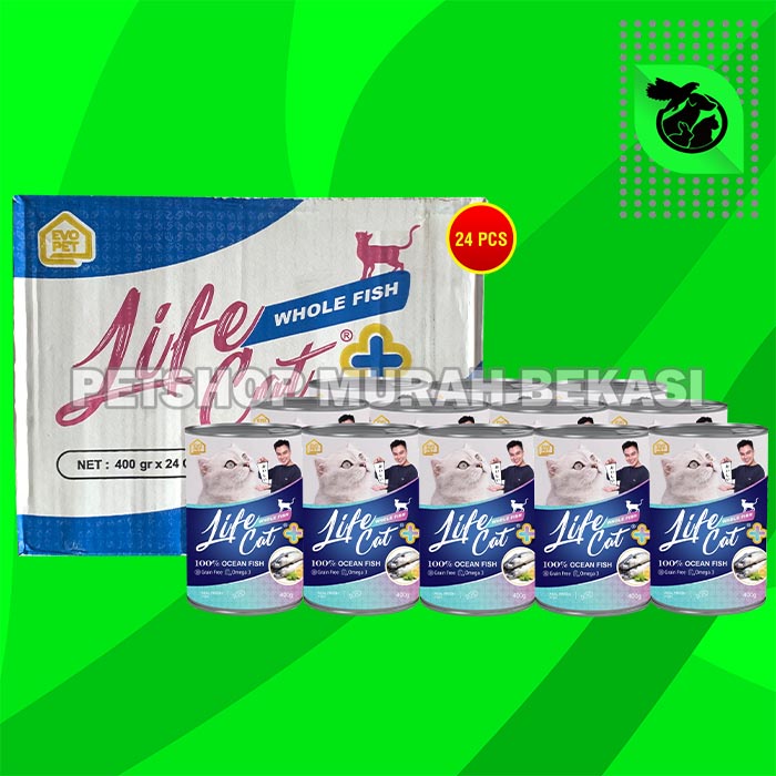 Makanan Kucing Life cat Plus Wet Food Kaleng Grosir Dus 24Pcs 400gr