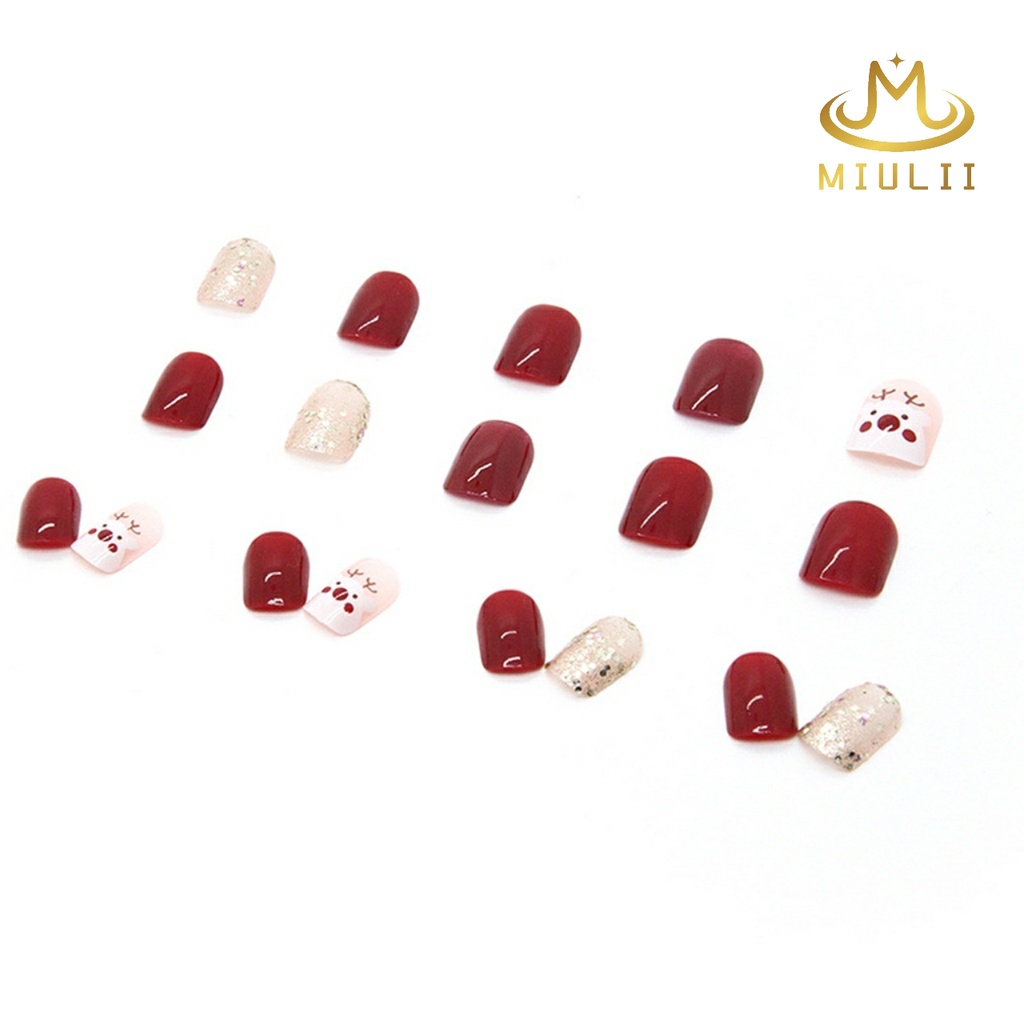 MIULII / KUKU PALSU   A0551  / 24PCS / 3D / NAIL ART / PREMIUM / CUTE / FREE LEM JELLY / KUTEK