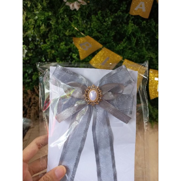 korean ribbon brooch pita palikasi