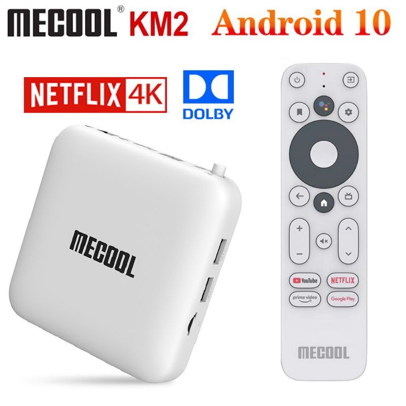 MECOOL Smart TV Box STB Android 10 4K HDR 2/8GB - KM2 - White