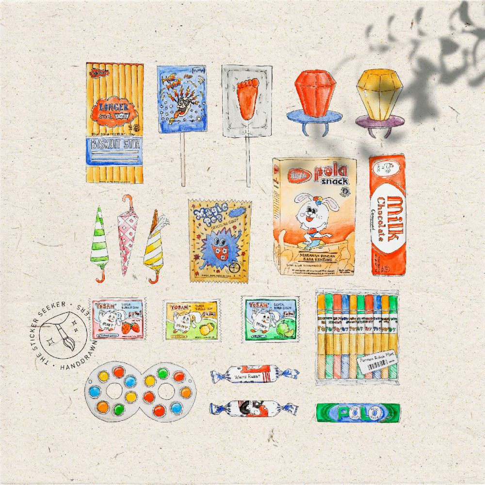 

THE STICKER SEEKER Food Sticker Pack / Stiker Die Cut