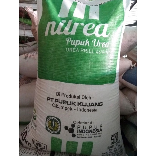 Repack PUPUK UREA NITREA 500gr Bahan Aktif Nitrogen 46% Untuk Pertumbuhan Daun Akar ( Fase Vegetatif ) PT. PUPUK KUJANG