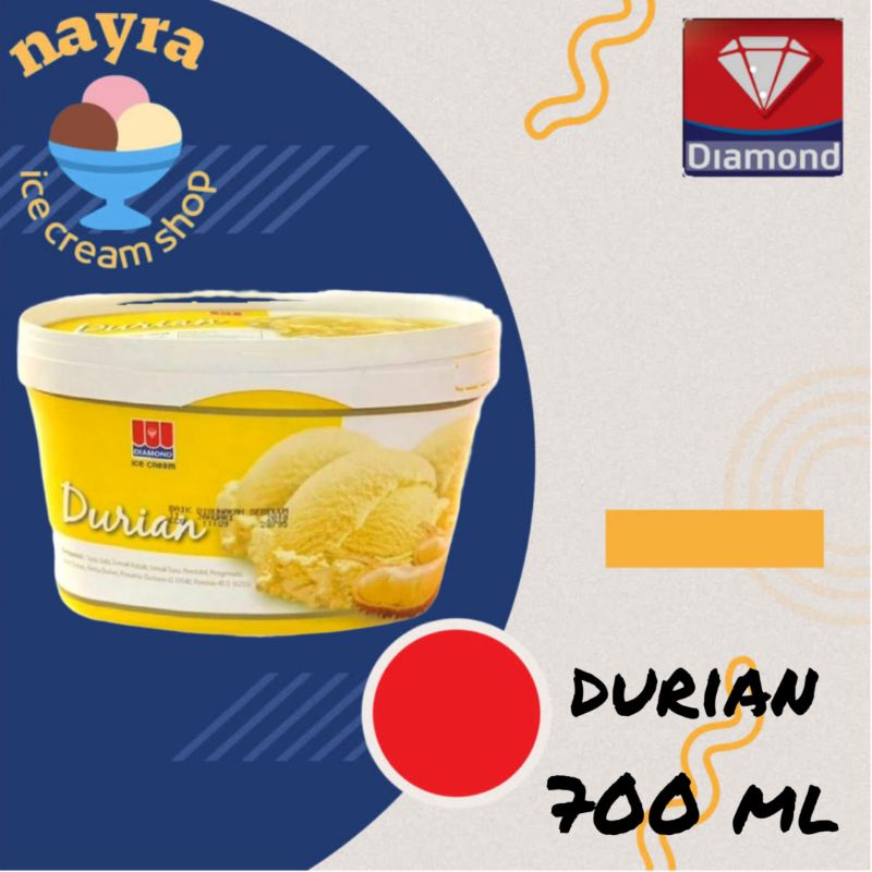 

Diamond ice cream durian 700ml