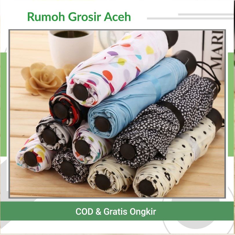 {ACEH} Payung Lipat Motif Folding Umbrella Payung (RANDOM)
