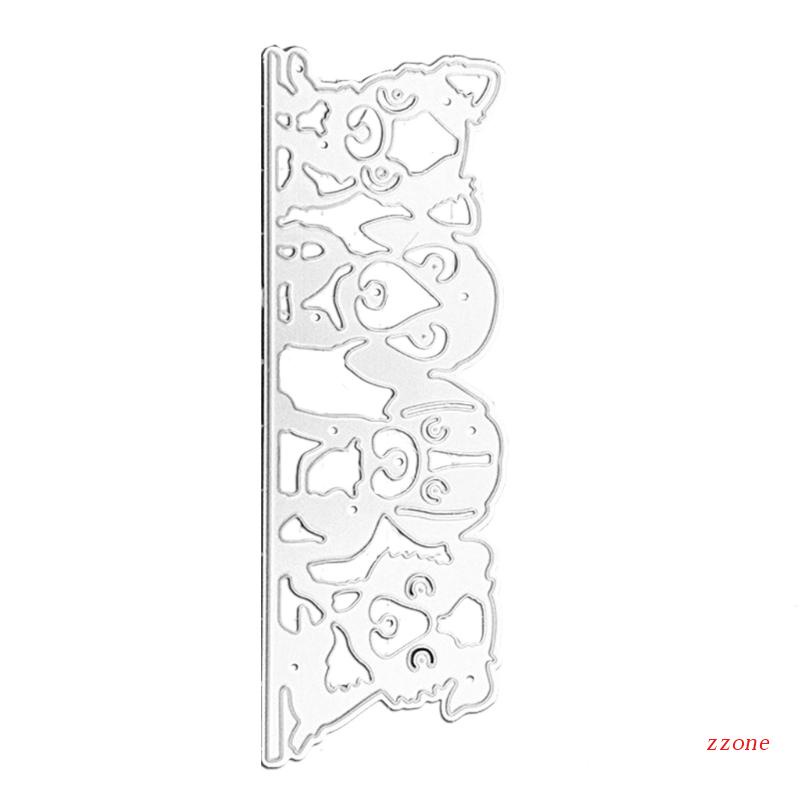Cetakan Stensil Cutting Dies Motif Hewan Anjing Lucu Bahan Metal Handmade DIY Untuk Anak / Dewasa