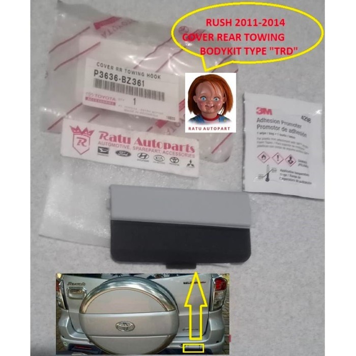 TUTUP DEREK BODYKIT BEMPER BELAKANG RUSH TRD 2011-2014