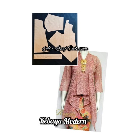 pola instan / pola jiplak KEBAYA MODERN