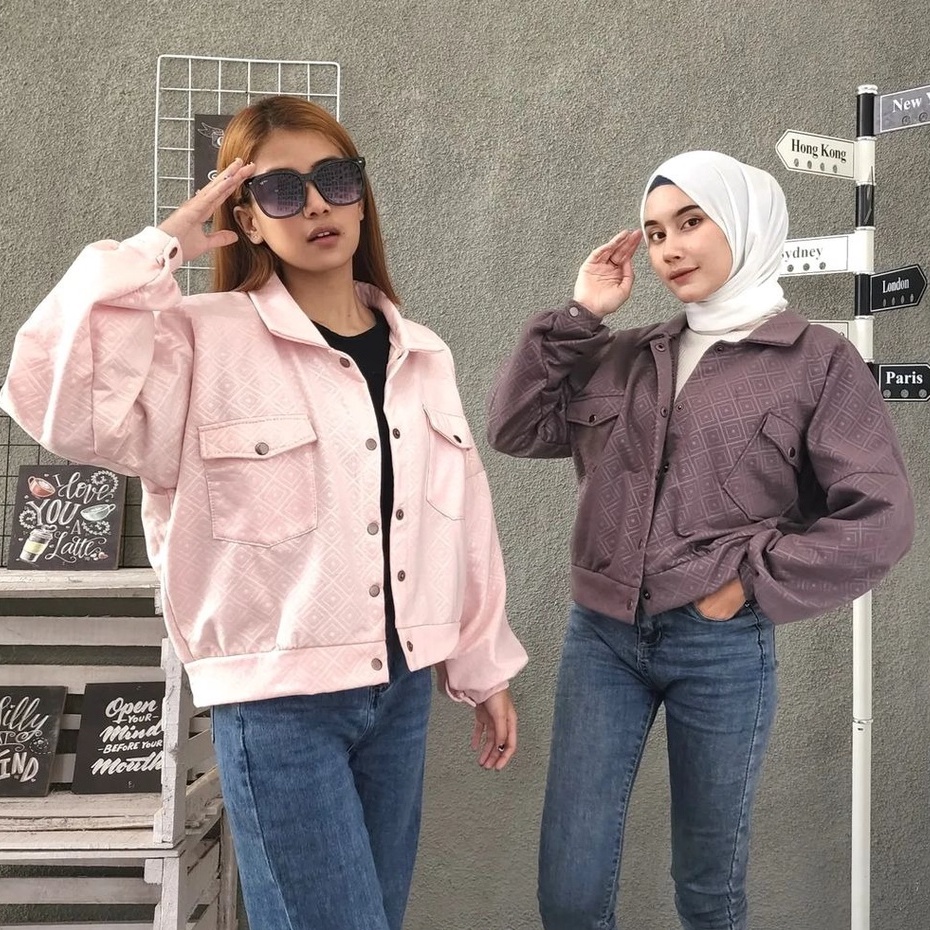 Pro.Coll - Olin Diamond Embos - Jaket Oversize Wanita