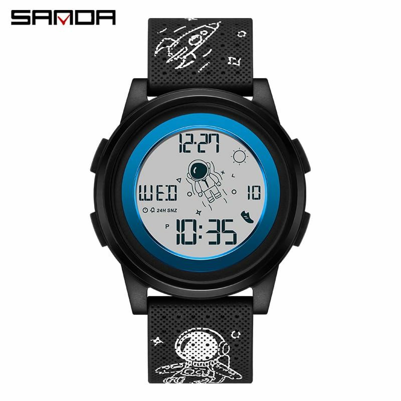 VIRAL SANDA 2122 Jam Tangan Pria Wanita Digital EL Backlight Sport Watch Anti Air