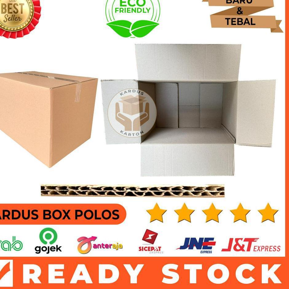 

Murah Terheboh Kardus Polos / Karton Box Packing 58 X 39 X 39 Cm Double Wall, Tebal 7 MM, Jumbo, Sangat Tebal