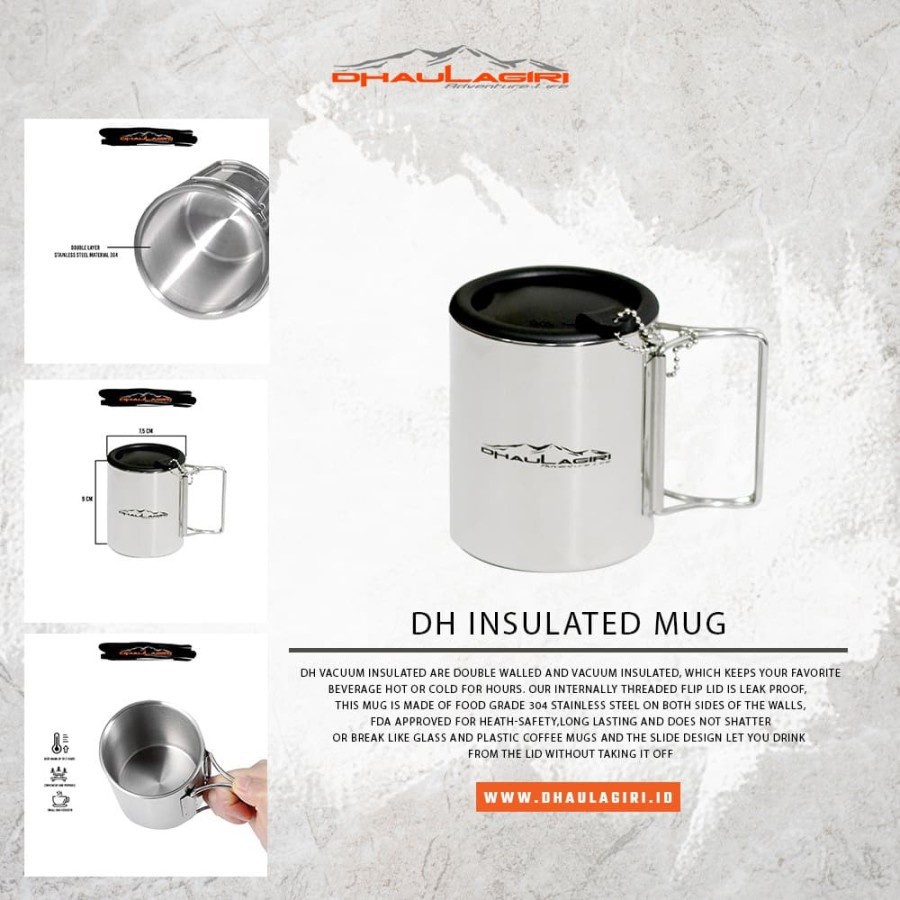 Gelas cangkir mug Dhaulagiri Insulated Mug Stainless Outdoor Camping