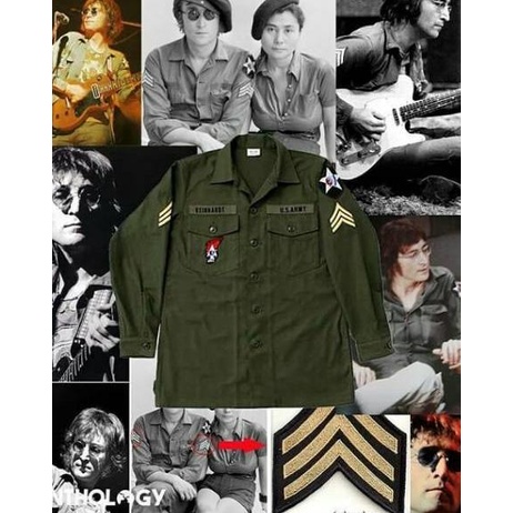 vnlr Bordir Sersan Pangkat Army Badge Emblem Patch Sergeant Indian US ARMY Aksesoris Fashion Kemeja 