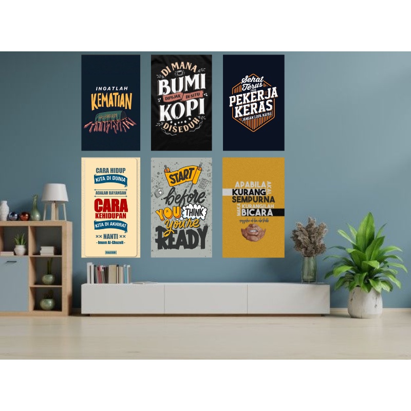 POSTER KAYU MDF QUOTES KATA KATA INSPIRASI HIASAN KAMAR CAFE AESTHETICK KEREN MINIMALIS DEKORASI
