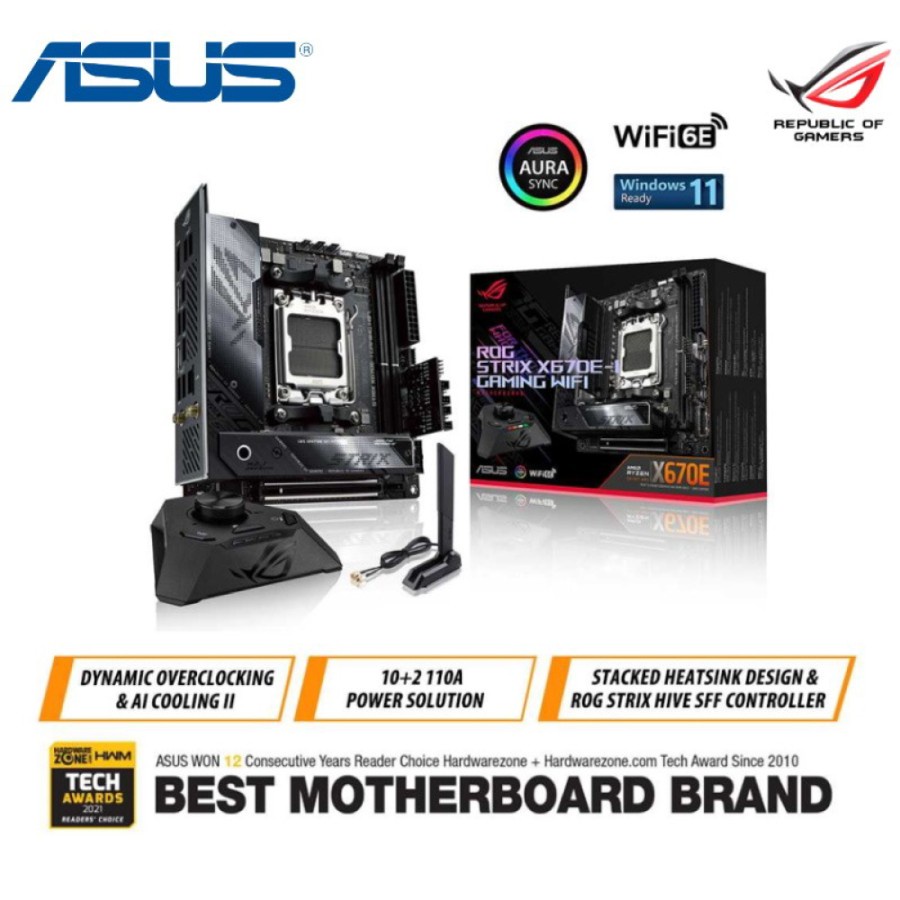 ASUS ROG STRIX X670E-I GAMING WIFI (AMD X670, AM5, DDR5) RYZEN AM5