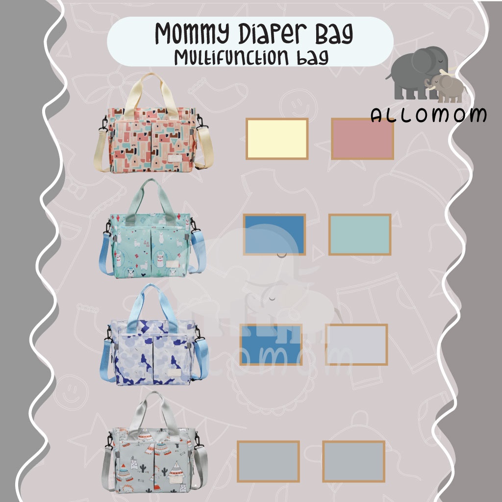 ( IMPORT ) Tas Selempang Bayi / Diaper Bag / Travelling Baby Bag Multifungsi Ukuran Besar Muat Banyak