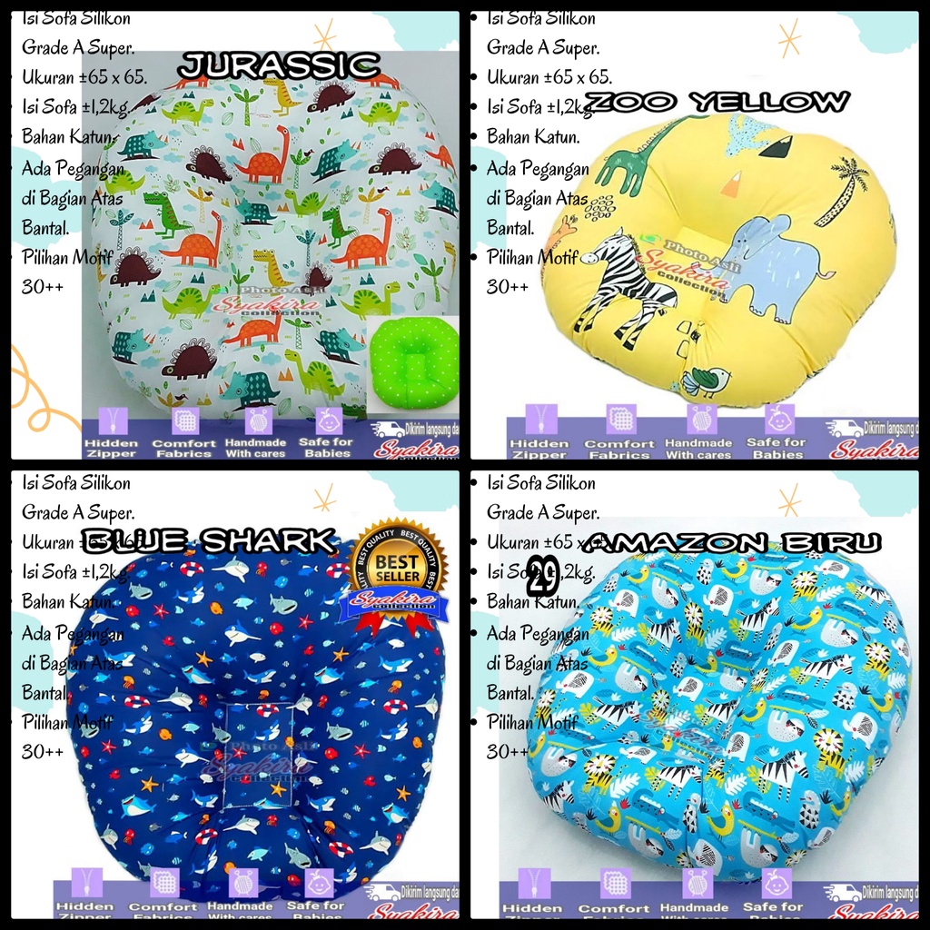 Bantal sofa bayi anti gumoh baby lounge