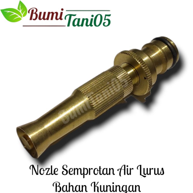 Semprotan Air Lurus Kuningan Nozel Keran Air Selang Taman Sprayer Brass