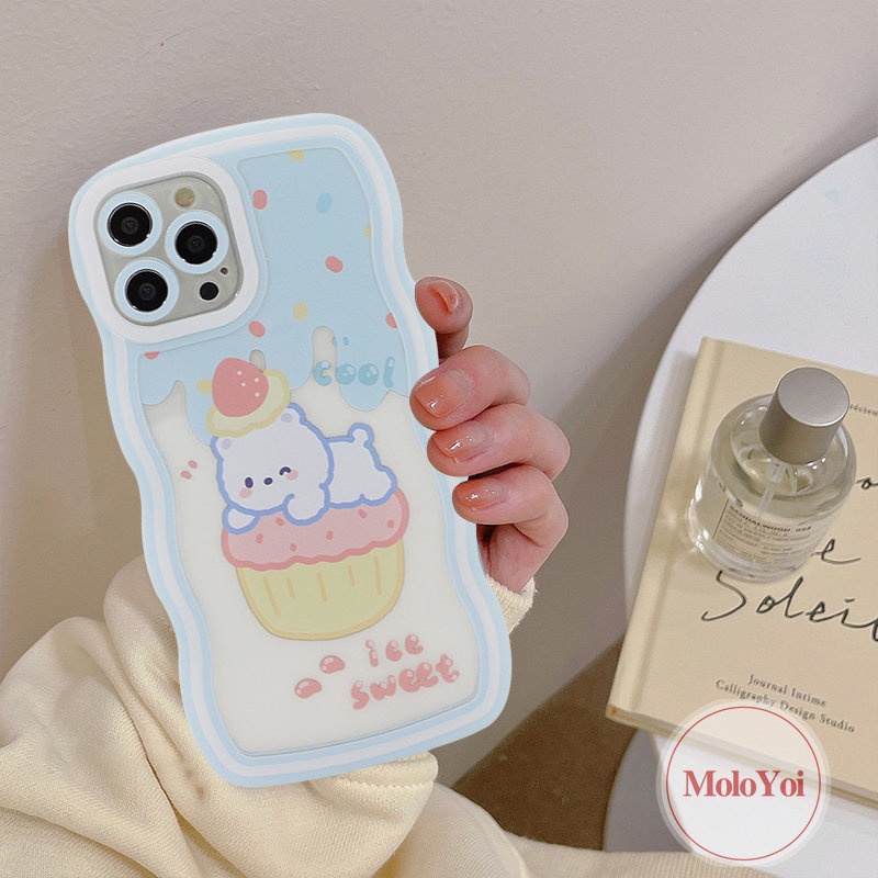 Soft Case Tpu Motif Kartun Beruang Untuk iPhone 11 7 8 14 Plus XR 6 6s Plus 11 13 14 12 Pro Max X XS Max SE 2020